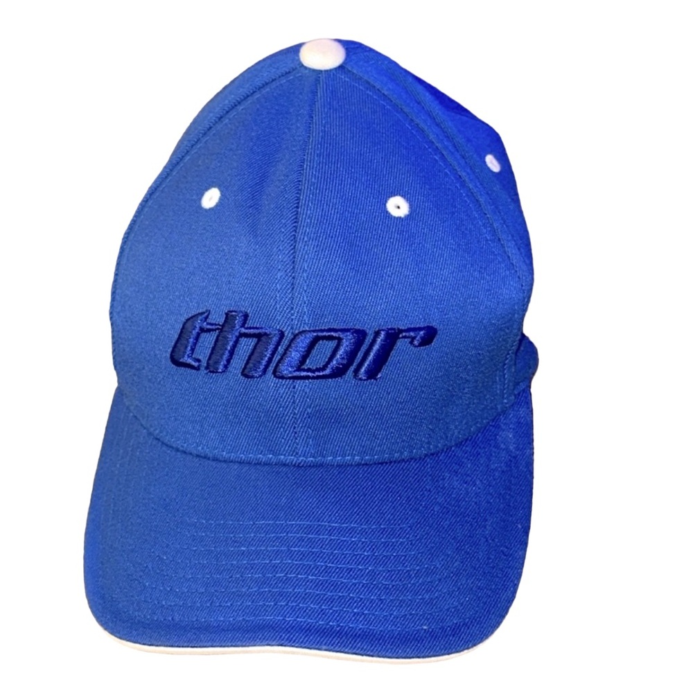 Thor Flexfit Cap Blue Large XL Acrylic Wool Spandex